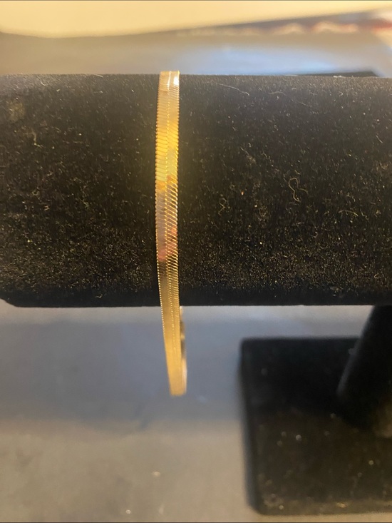 Fashion Jewelry Jewelry - Gold-Tone Textured Slim Bangle Bracelet